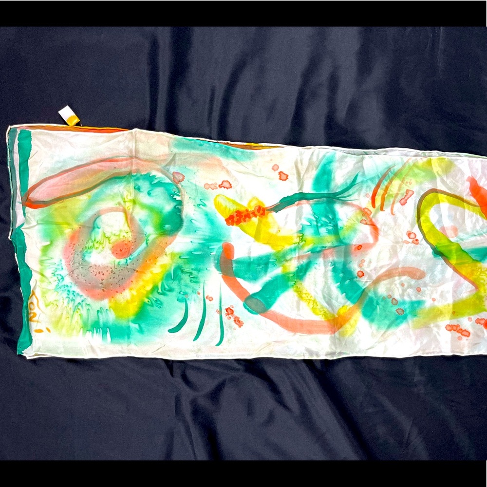 Multicolor silk scarf